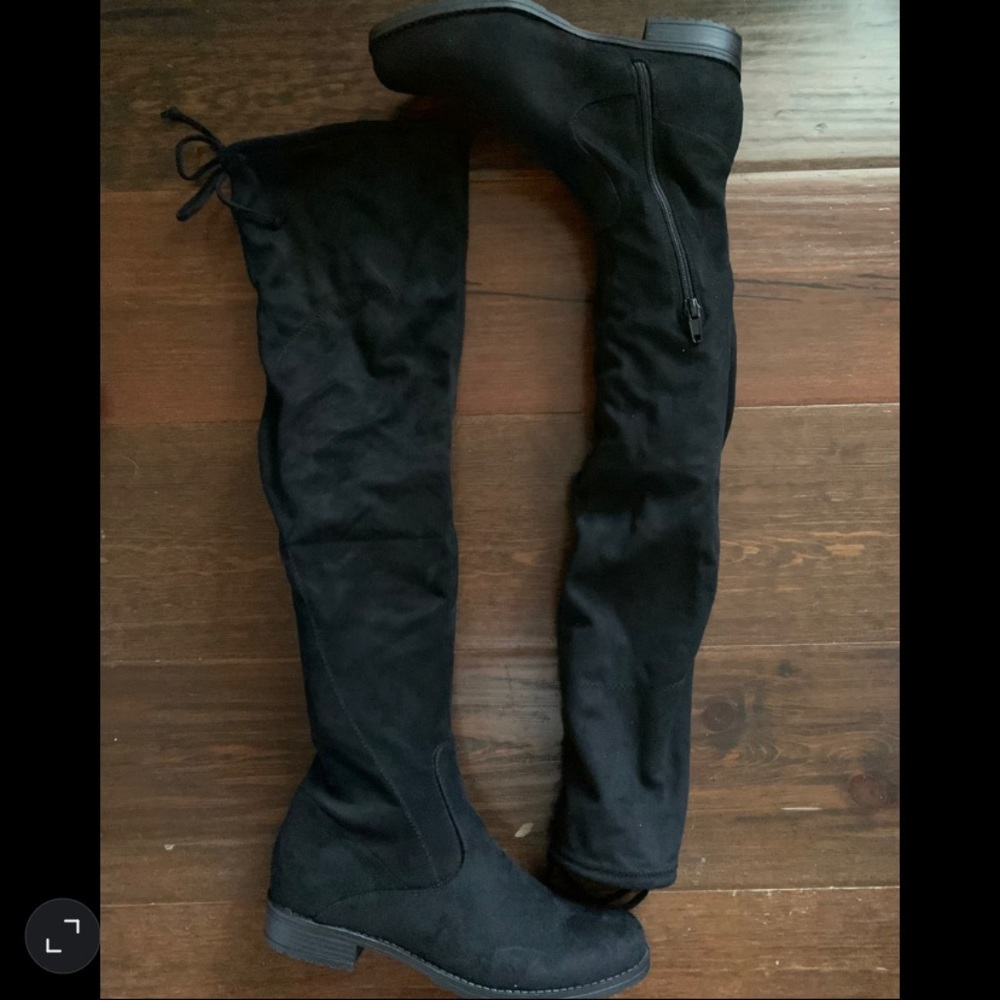 Black Knee High Boots